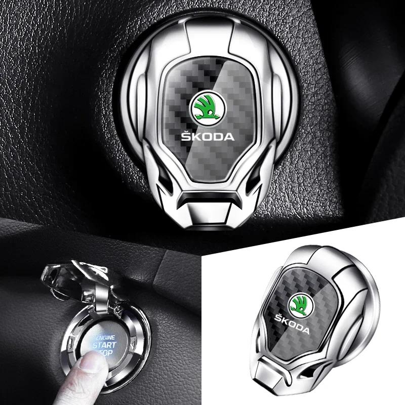 Car One-Click Start Button Cover Ignition Switch Protection Cover For Skoda Fibia 2 Superb Octavia 2 MK2 FL A5 2009 2010 2011 WL5