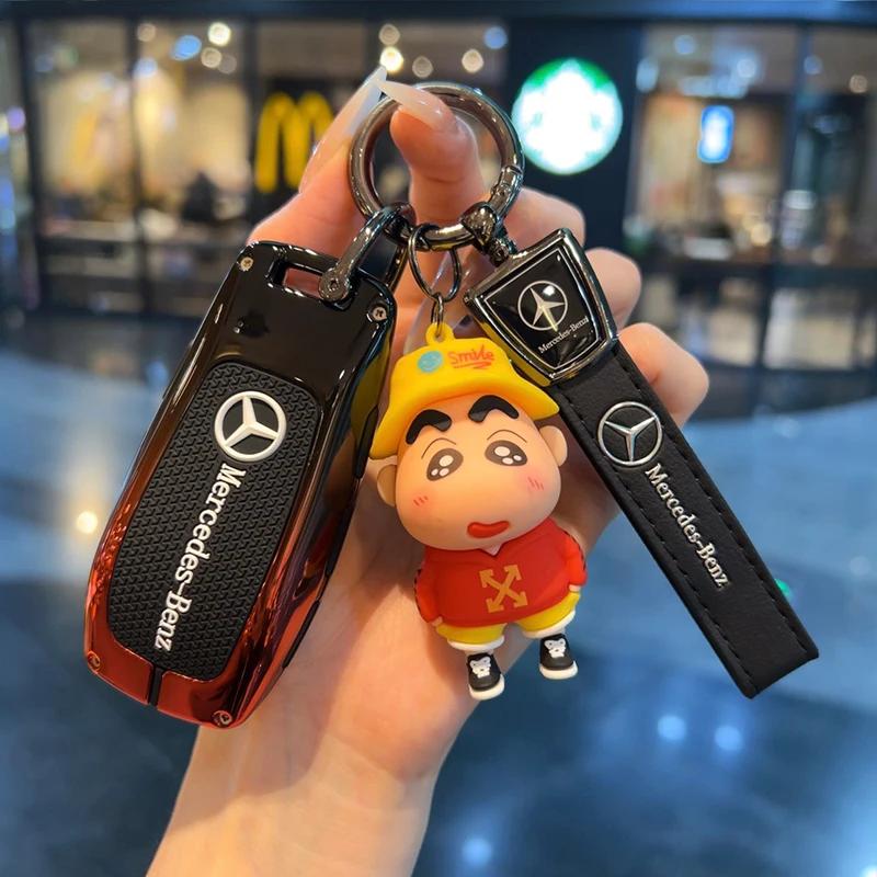 QOK3 Fashion Car Remote Key Case Cover For Mercedes Benz A C E S G Class GLC CLE CLA GLB GLS W177 W205 W213 W222 X167 AMG