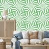 Hippie Wallpaper Background Green, White and Mint for Living Room and Bedroom 50x1000