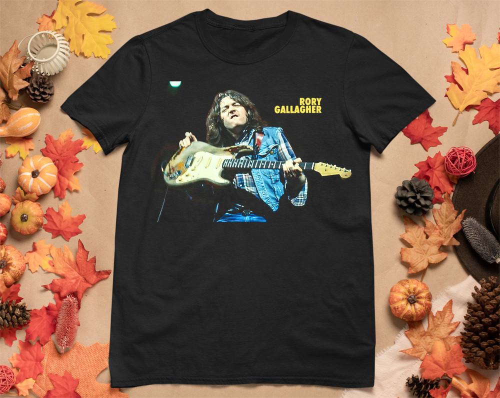 Hot Singer Rory Gallagher Black Cotton T Shirt Men All Size S5XL Unisex T-Shirt