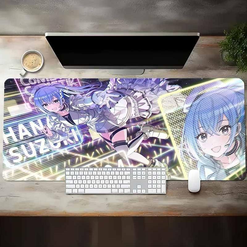 Hololive Gawr Gura Large Cool Mouse Pad Laptop NonSlip Esports Office Desk Mat Game Player Mousepad Mini Pc Desktop Accessories