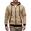Men's Hoodie Jackets With Pockets Long Sleeve Zipper Drawstring Hooded Sweatshirt Comfort Cotton Coat