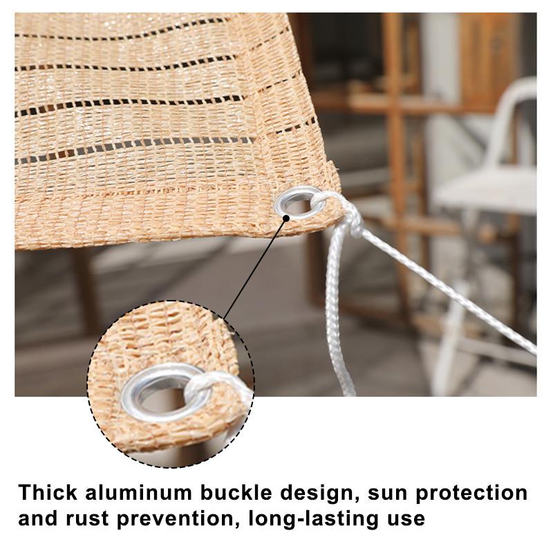 Outdoor Terrace Shading Net HDPE Beige Mesh Plant Shed Sun Cover for Garden Sunscreen Shielding Awning Cloth