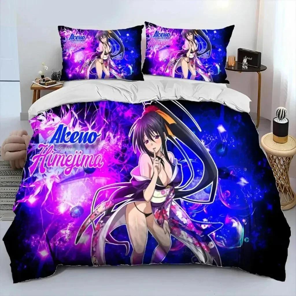 Аниме High School Dxd Сексуальный Набор Постельного Белья Риас Спальня Мягкие Современные Покрывала Удобное Пододеяльник Чехол для Одеяла и Наволочка
