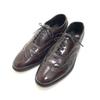 Vintage 80s Florsheim USA Full Brogue Wingtip Shoes Red Brown 8.5D 26.0-26.5(USED)