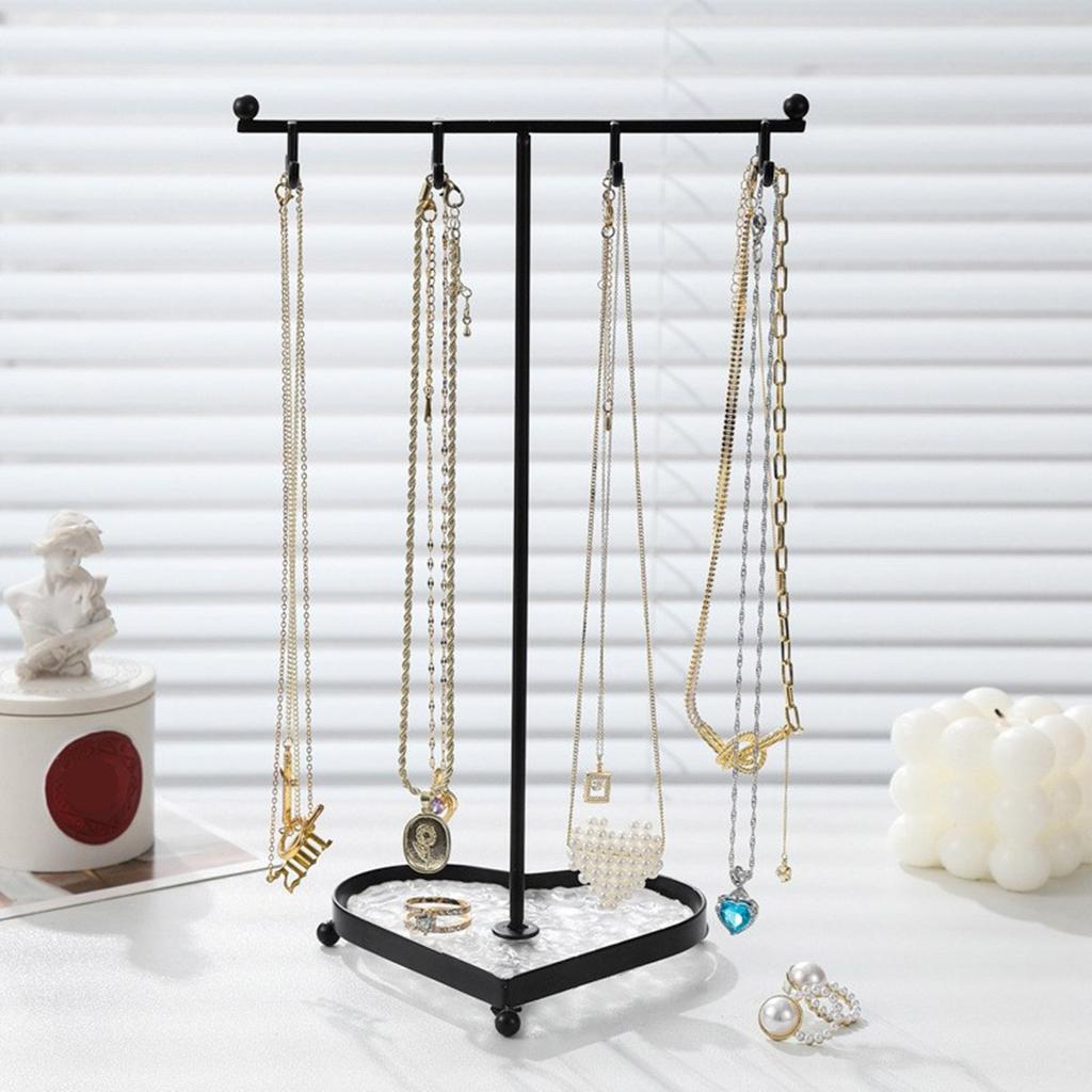 Adjustable Earring Storage Rack Modern Jewelry Stand with Tray and Bracket Support Jewelry Presentation Shelves