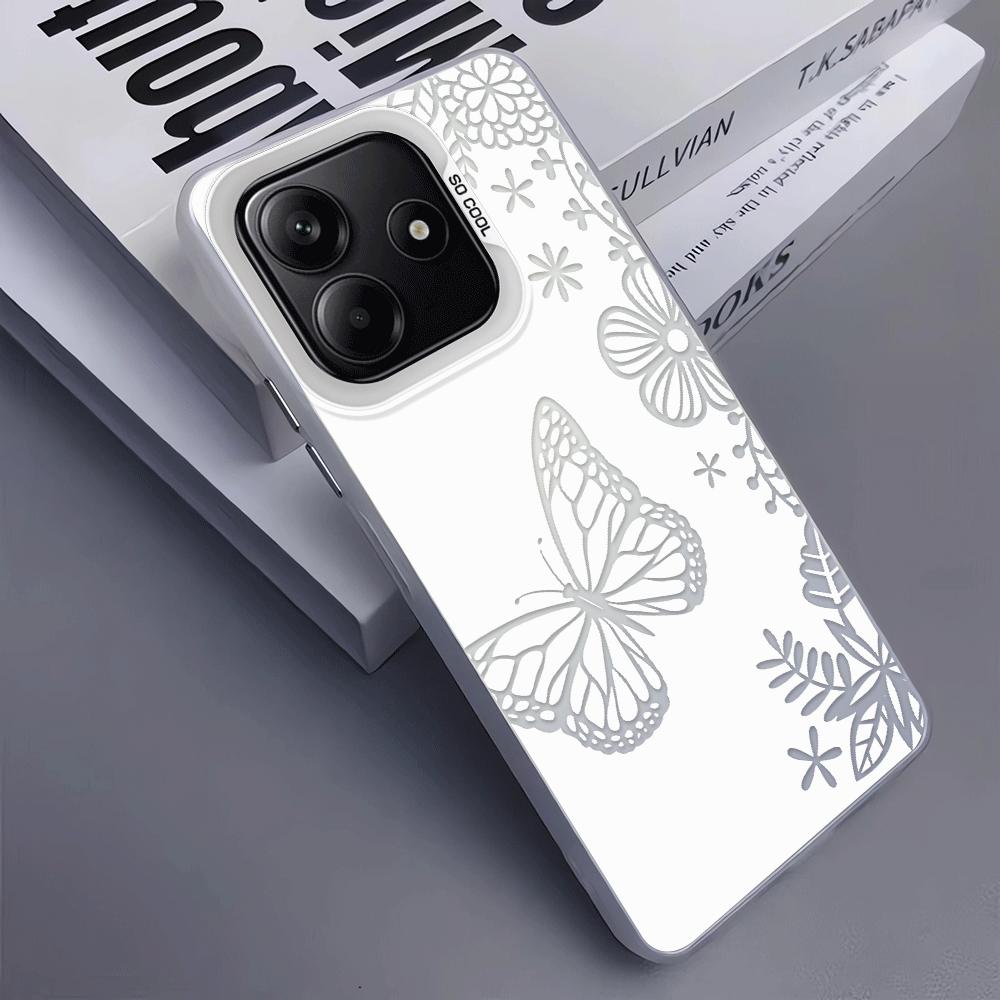 Creative Butterfly Flowers Case for Xiaomi Redmi Note 14 14C 11 Pro A2 A1 12 12C 10 13C Note 13 12 Pro Plus Phone Cover