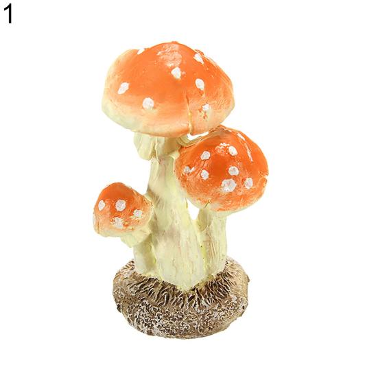Realistic Mushroom Toadstool Miniature Ornament Fairy Garden Terrarium Dollhouse Decor for Bonsai Terrariums