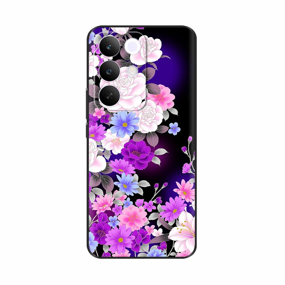 Чехол для OPPO Realme C85 5G Цветок Мягкий Матовый Силиконовый Задний Чехол для Realme 15x RealmeC85 C 85 4G 5G Полный Чехол для Телефона Fundas