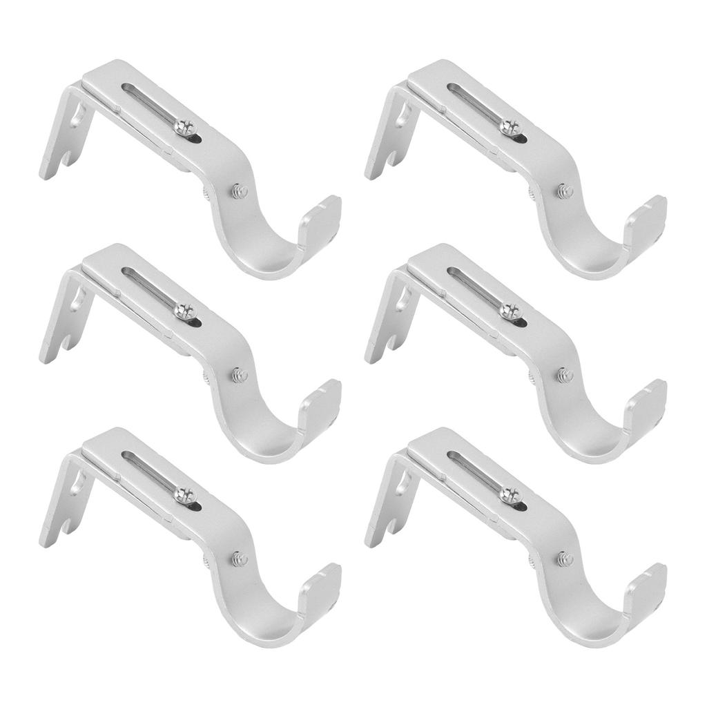 6шт кронштейны для карниза для штор железный регулируемый держатель для оконного карниза для настенного крепления серебристый