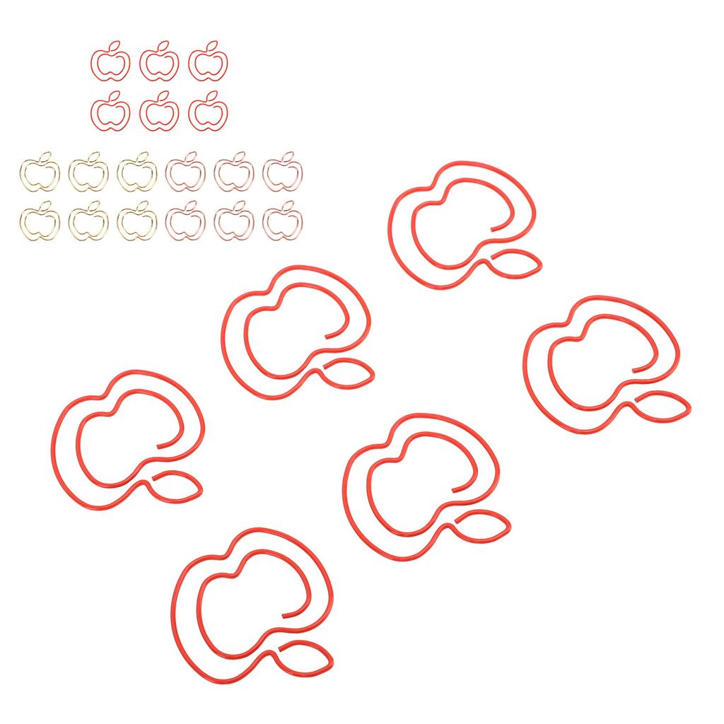 100 шт., фруктовые скрепки для бумаги, милые закладки, зажимы для бумаги, портативные забавные маленькие скрепки для бумаги с прозрачным 