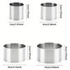 1pcs Stainless Steel Mousse Ring 5/6/8/10CM 2/2.5/3/4 Inch DIY Mousse Ring Stainless Steel Mini Cake Tart Ring Round Tiramisu Muffin Mold,