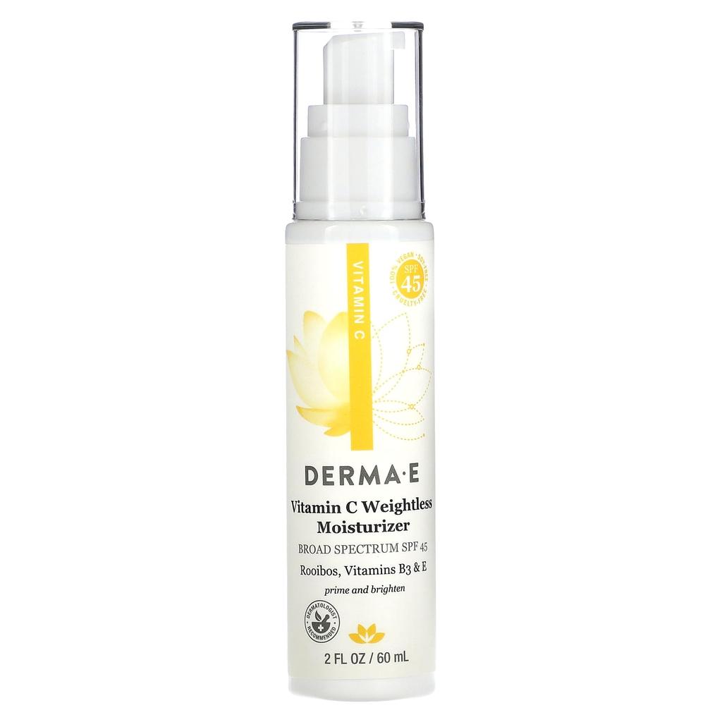 Derma E Vitamin C Weightless Moisturizer, SPF 45, 2 Fl Oz (60 Ml)