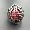 S925 Silver Ring Gemstone Ring Gothic Ruby Diamond Men's Ring Vampire Ring