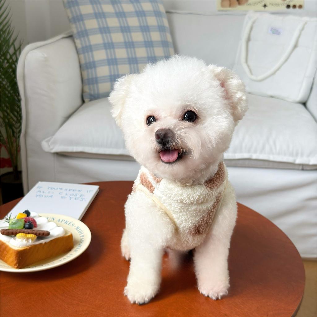 Pet clothes dog clothing cat than bear small dog autumn and winter warm comfortable soft cartoon thickened velvet vest