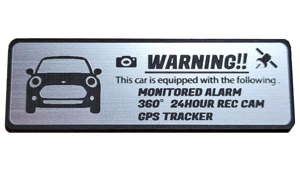 Honami Works 3rd Generation 2018-2021 Mini Cooper Security Emblem 24 Hour Surveillance Dash Cam GPS Tracker Sticker