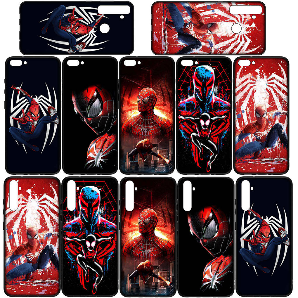 Чехол для телефона Samsung Galaxy S25 S24 S23 iPhone 16 15 Xiaomi Redmi Note 14 13 12 16E X 11 Pro Max OPPO Moto Huawei Marvel Spiderman Spiderman Cover