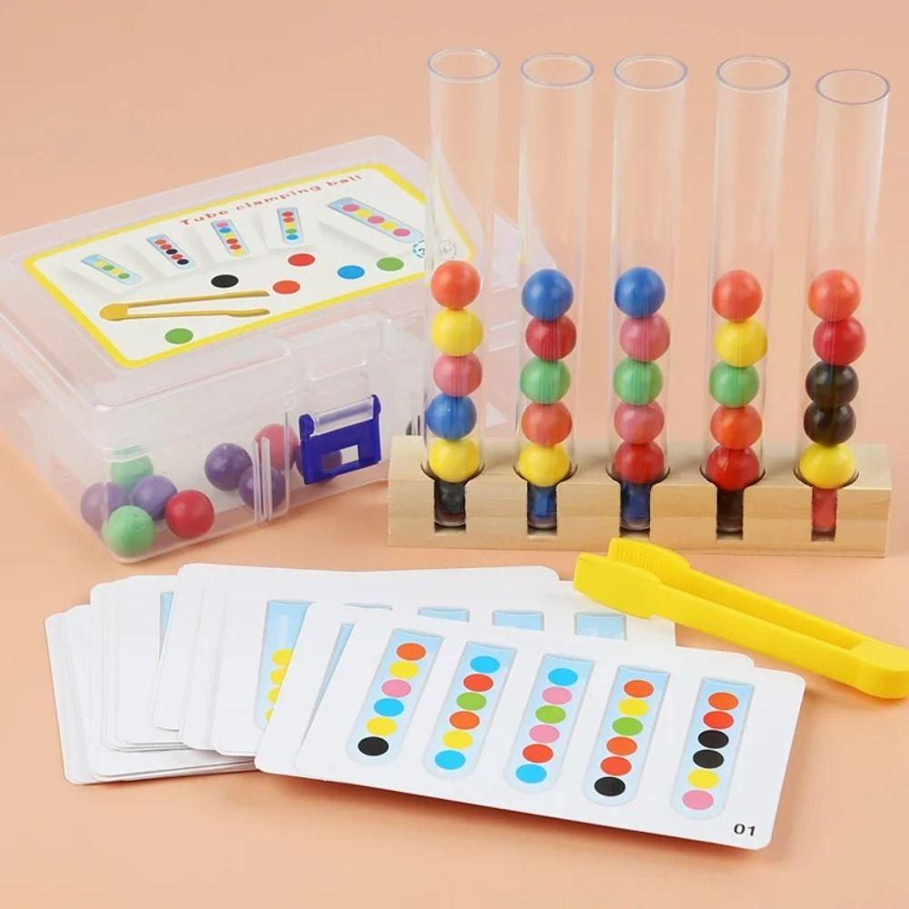 Test Tube Clip Beads Test Tube Toys Educational Toy Clip Beads Color Matching Games Children Gifts