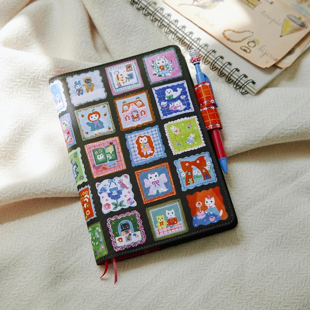 Блокнот Hobonichi Cousin (A5) Обложка для ноутбука Kitagishi Yumi/Город Белой Кошки
