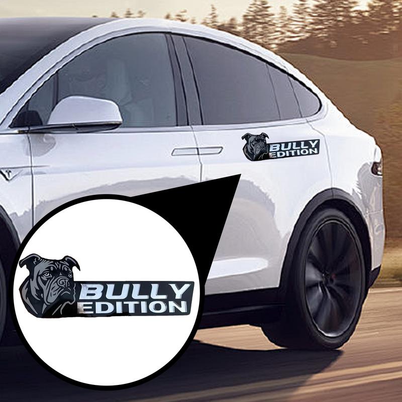 Наклейка на значок собаки, акриловая, милая, 3D, эмблема собаки, точная резка, забавные украшения для экстерьера автомобиля, прямоугольные эмблемы и значки для автомобилей