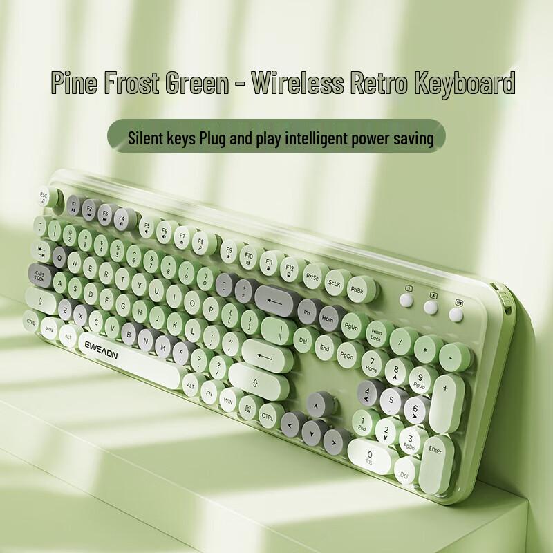 EWEADN V96 Retro Wireless Membrane Keyboard