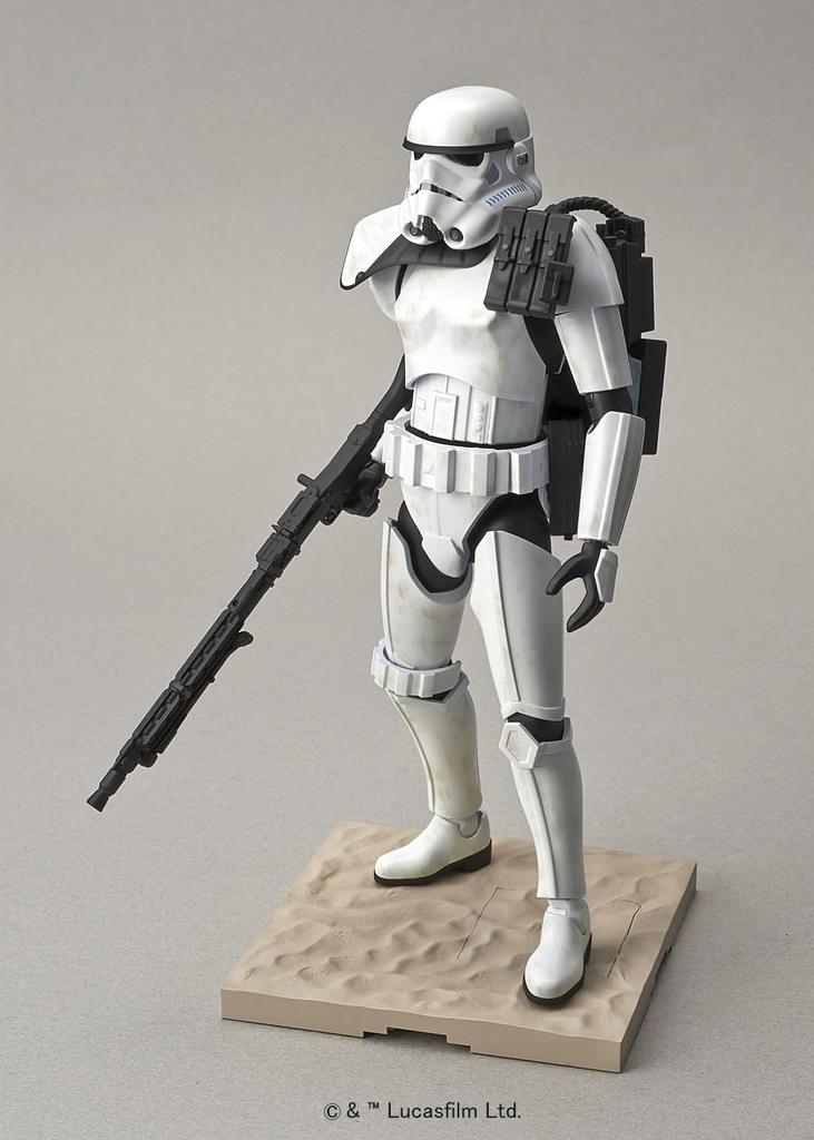 BANDAI SPIRITS Пластиковая модель песчаного штурмовика Star Wars Sandtrooper в наборе 1/12 с цветовой кодировкой (Новая версия)