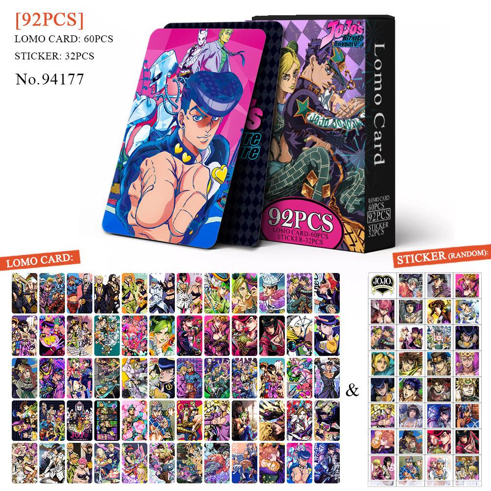 92 шт. Аниме JoJo Lomo Карта Двусторонняя Цветная печать HD Коллекционная карточка с картинками Подарки
