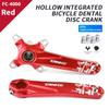 TANKE Crankset 170MM Bicycle Chainring Hollow Integrated Crankset 104 BCD Narrow Wide Bike MTB Crown  Square Hole Sprocket Crank
