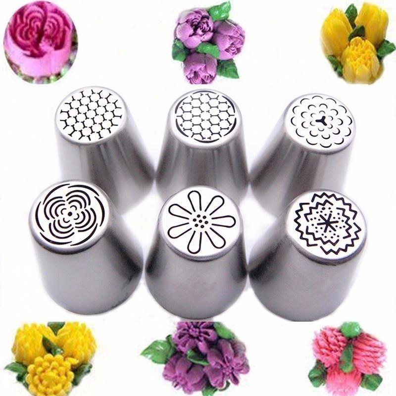 Dessert Decorators Icing Piping Nozzles Russian Tulip Stainless Steel Nozzle 8pcs