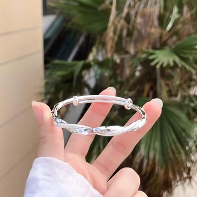 Роскошные посеребренные плетеные браслеты браслеты для женщин вечерние свадебные помолвочные украшения регулируемые