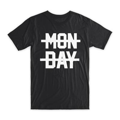 Monday Graphic Print Black T-shirt