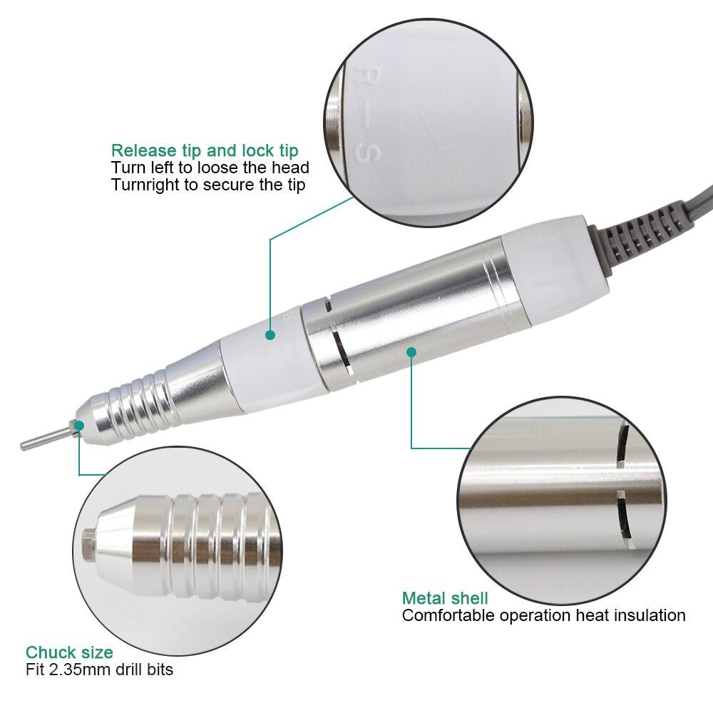 1 комплект, профессиональная электрическая дрель для ногтей, аппарат для маникюра, педикюра с фрезами, сверла для ногтей, инструменты для ногтей