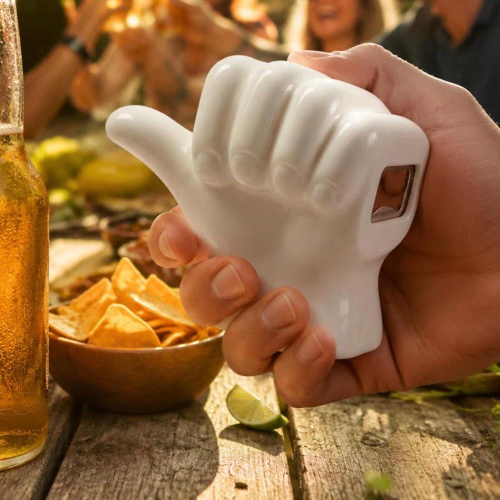 Magnetic Thumbs-Up Refrigerator Magnet Effortless Beer Bottle Cap Remover Desk Ornament Party