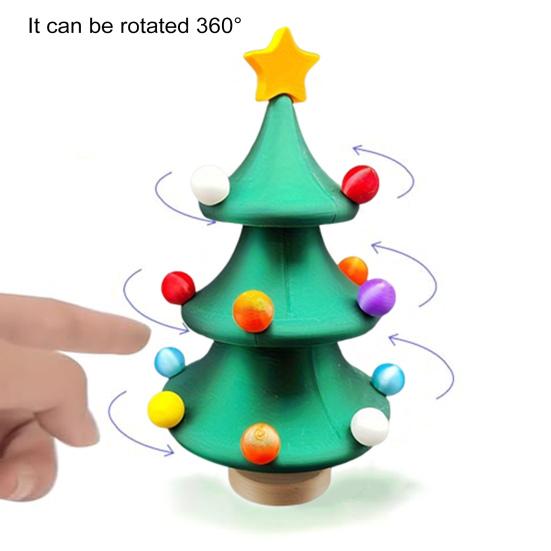 Yousheng танцующая мини-рождественская елка, 3D-печатная настольная елочная игрушка, вращающаяся игрушка-спиннер, настольная рождественская елка для домашнего офиса, декор