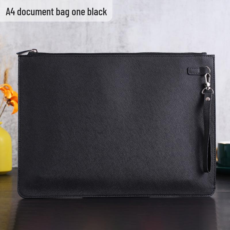 Double-Layer Magnetic Buckle Briefcase - Large Capacity, Multifunctional Office File Bag