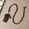 Jujube Wood Carved Mountain Ghost Necklace with Bagua Buckle and Seven Star Coin Pendant