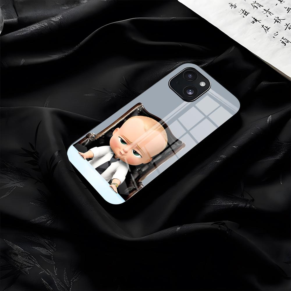 Чехол для телефона Baby B-Boss для iPhone 17 Pro Max 16 15 14 Pro Max 13 11 Plus Стеклянная крышка
