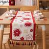 Wedding Table Runner Tassel Cloth TV Cabinet Covers Dustproof Living Room Dining Cover Christmas Party Camino De Mesa