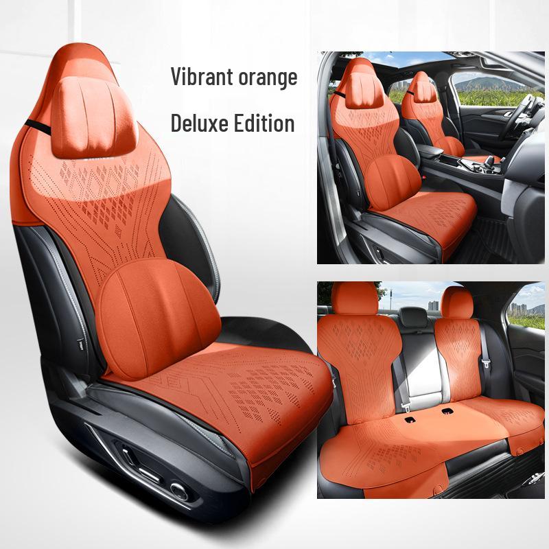 Lynk&Co 03 All-Season Ventilated Suede Seat Cushion - Custom Half-Wrap Design