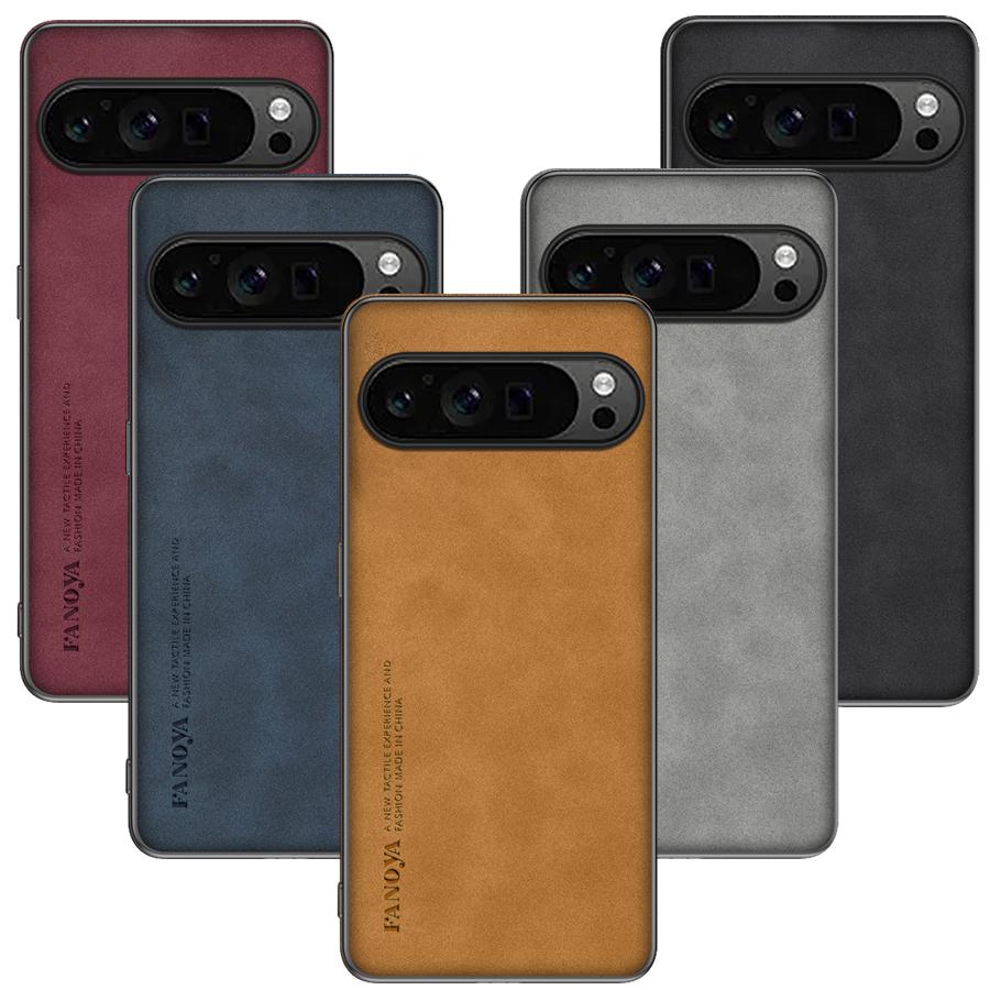 Матовый чехол из искусственной кожи ягненка для Google PIxel 9 Pro XL 8 7 Pro 8A 7A 6A Противоударный силиконовый чехол с мягкой рамкой