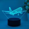 1 шт. 3D ночник в виде модели самолета, USB-интерфейс, коллекция подарков для любителей авиации, настольные лампы, праздничные декоративные светильники.