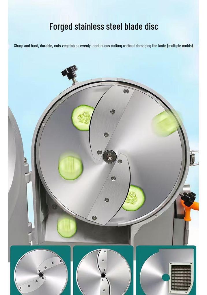 Automatic Double-Head Vegetable Cutter & Slicer for Commercial Use