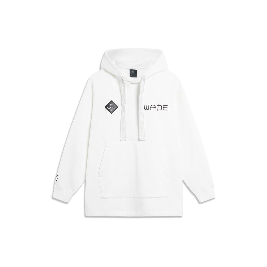 Толстовки Li Ning Унисекс Цвет: Слоновая кость С капюшоном Средняя Обычная посадка AWDTB77-2