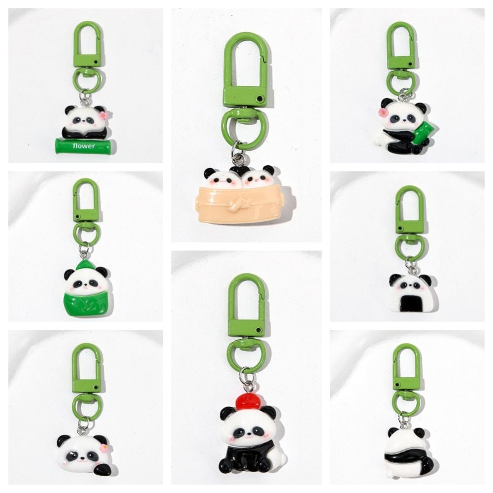 Брелок Бамбуковая Трубка Панда Брелок Мультяшный Суши Панда Брелок Цветок Панда Подвеска Дети