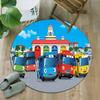 1pc Tayo The Little Bus1 Print Round Carpet Chair Round Carpet Suitable for Bedroom Living Room Home Decorative Carpet