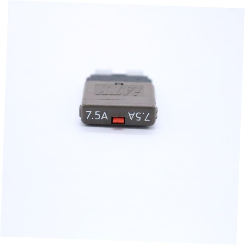 LALADEFIEE 7.5 Amp Resettable Fuse Mini Breaker Fuse Resettable Car Fuse 7.5 Amp Mini Breaker Fuse Brown