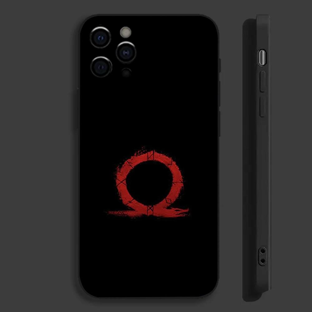 Чехол для телефона G-God of W-War Game для Apple iPhone 15,14,13,12,11,Pro,X,XS,Max,XR,Plus,Mini Мягкий черный чехол