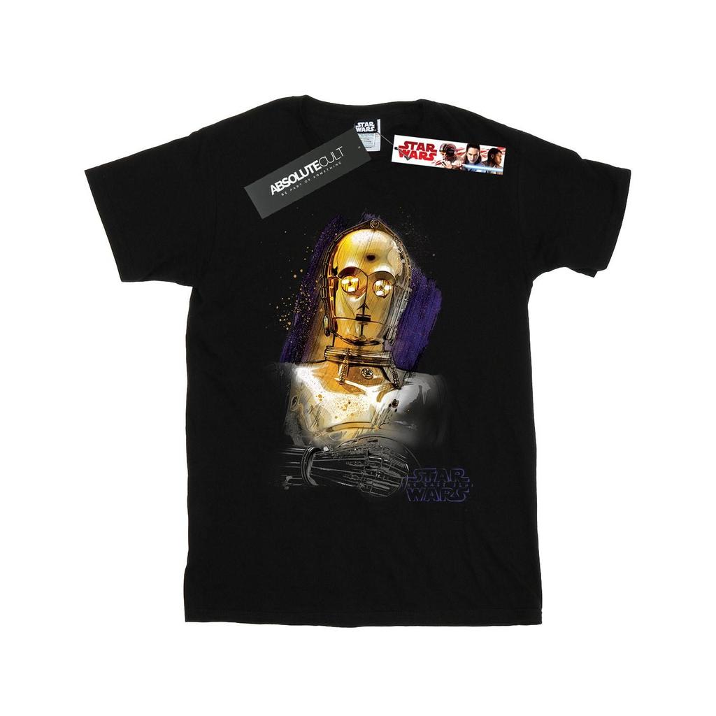 Star Wars Womens/Ladies The Last Jedi C-3PO Brushed Cotton Boyfriend T-Shirt