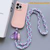 Colorful Anti-Lost Braided Phone Lanyard Crossbody Braided Woven Phone Strap Detachable Crossbody Phone Hanging Rope