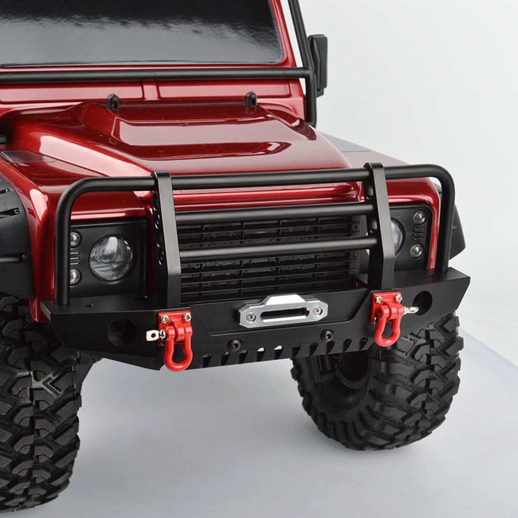 Metal FrontRear Bumper with LED Lights for Traxxax Trx4 for SCX10II 90046 110 RC Car